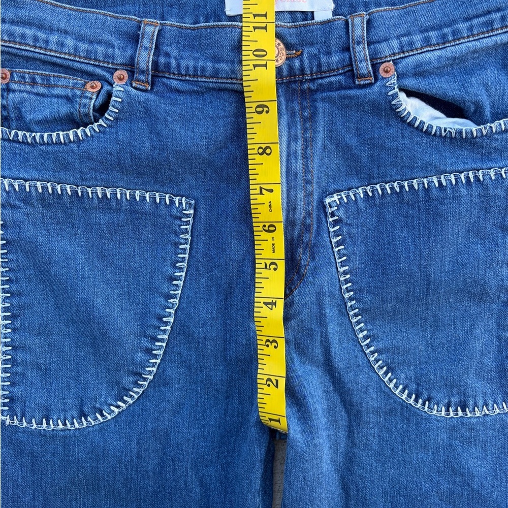 See By Chloe Whipstitch Straight Leg Jeans Womens 28 Blue Denim Made Italy - Picture 10 of 11